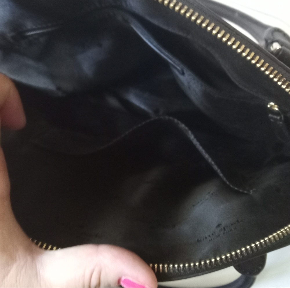 Kate Spade Payton Medium Dome Satchel Handbag Women's Bag Heart Black Leather - Picture 5 of 8